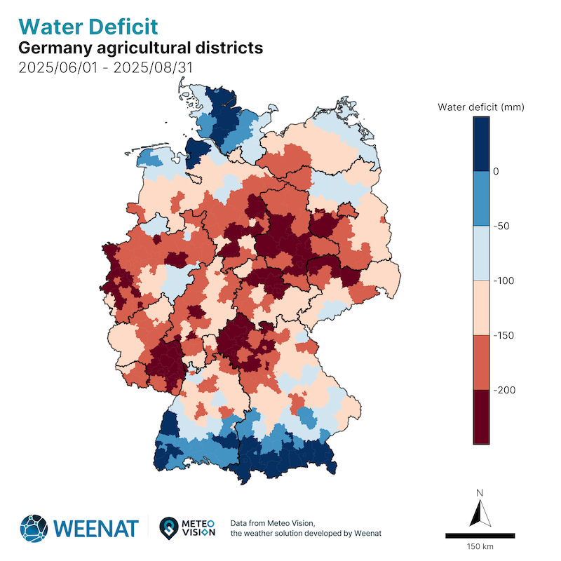 Summer 2025 water deficit in germany