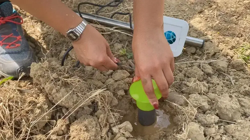 Capacitive-epinards Installation-Sonde-capacitive-weenat