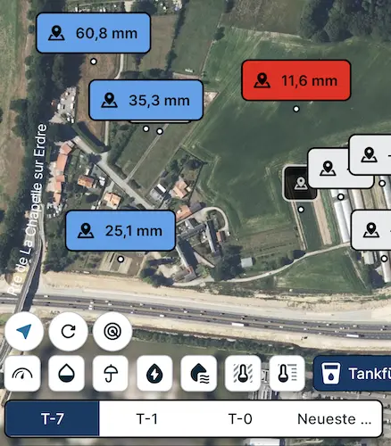 Mon exploitation, application weenat, reservoir en eau utilisable
