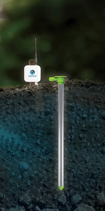 Schema Sonde Capacitive Weenat dans le sol - paysage