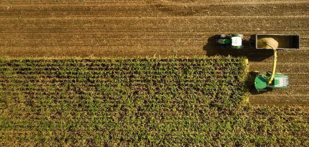 tracteur recolte mais